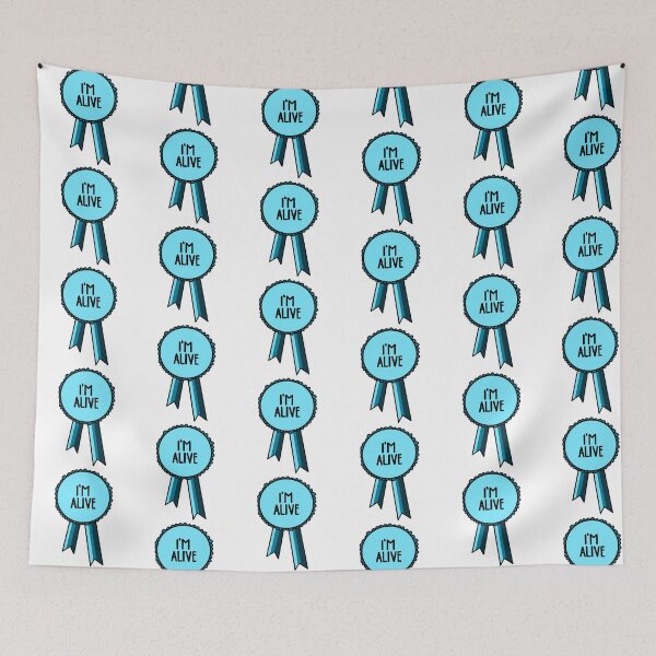 Item preview, I'm Alive Ribbon Blue designed and sold by CJ Vanderbeek.