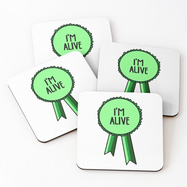 Item preview, I'm Alive Ribbon Green designed and sold by CJ Vanderbeek.