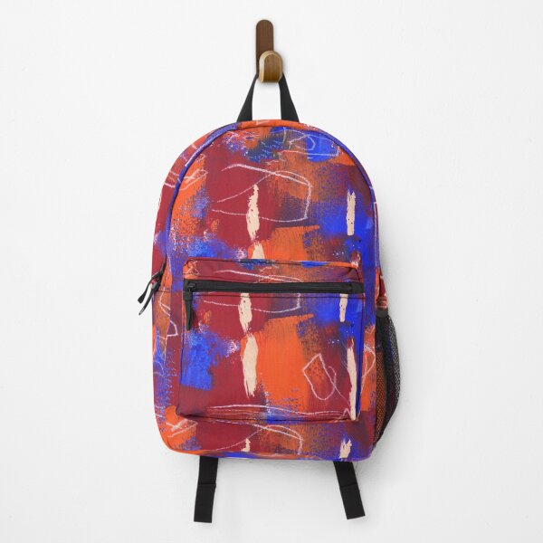 Item preview, Abstract Paint Strokes // Orange & Blue designed and sold by LaraElsieDesign.