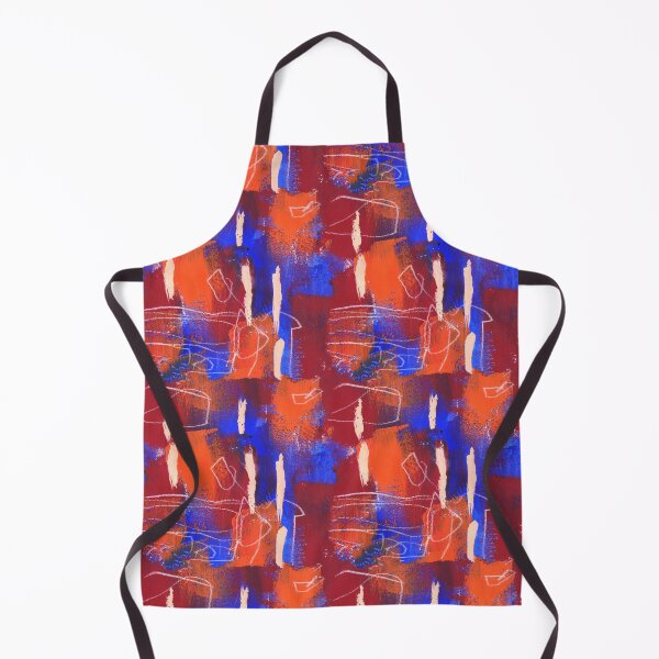 Item preview, Abstract Paint Strokes // Orange & Blue designed and sold by LaraElsieDesign.