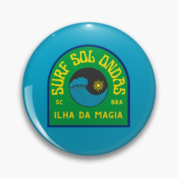 Item preview, Surf Sol Ondas - Ilha da Magia - Florianópolis, Santa Catarina, Brazil retro vintage design designed and sold by Intermundium.