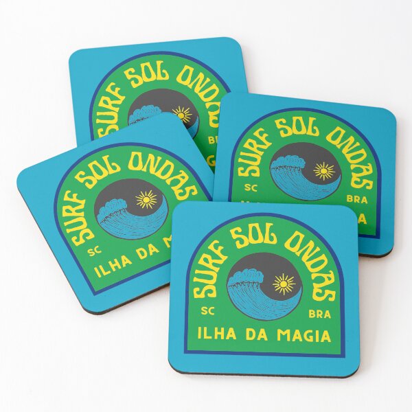 Item preview, Surf Sol Ondas - Ilha da Magia - Florianópolis, Santa Catarina, Brazil retro vintage design designed and sold by Intermundium.