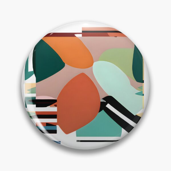 Item preview, Colorful Retro Vintage Geometric Random Abstract Shapes Pattern designed and sold by Itaya Art.
