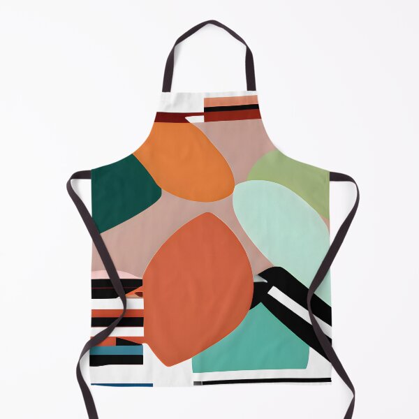 Item preview, Colorful Retro Vintage Geometric Random Abstract Shapes Pattern designed and sold by Itaya Art.