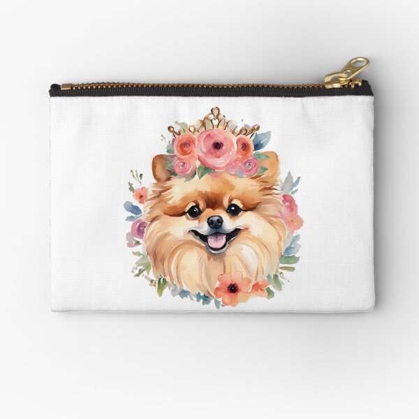 Item preview, Watercolor Floral Pomeranian  designed and sold by CharmStudio.