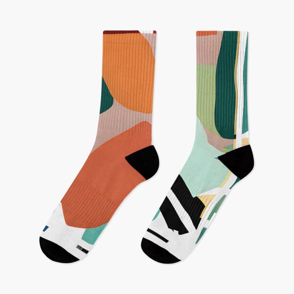 Item preview, Colorful Retro Vintage Geometric Random Abstract Shapes Pattern designed and sold by Itaya Art.