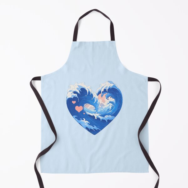 Item preview, Cute Kawaii Beneath the Waves: A Heart Full of Love to Ocean Waves designed and sold by CozyKawaiiArt.