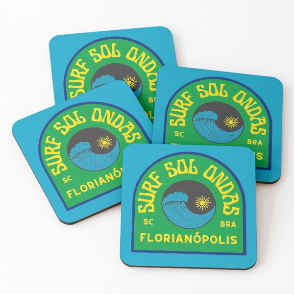 Item preview, Surf Sol Ondas - Florianópolis - Ilha da Magia, Santa Catarina, Brazil retro vintage design designed and sold by Intermundium.