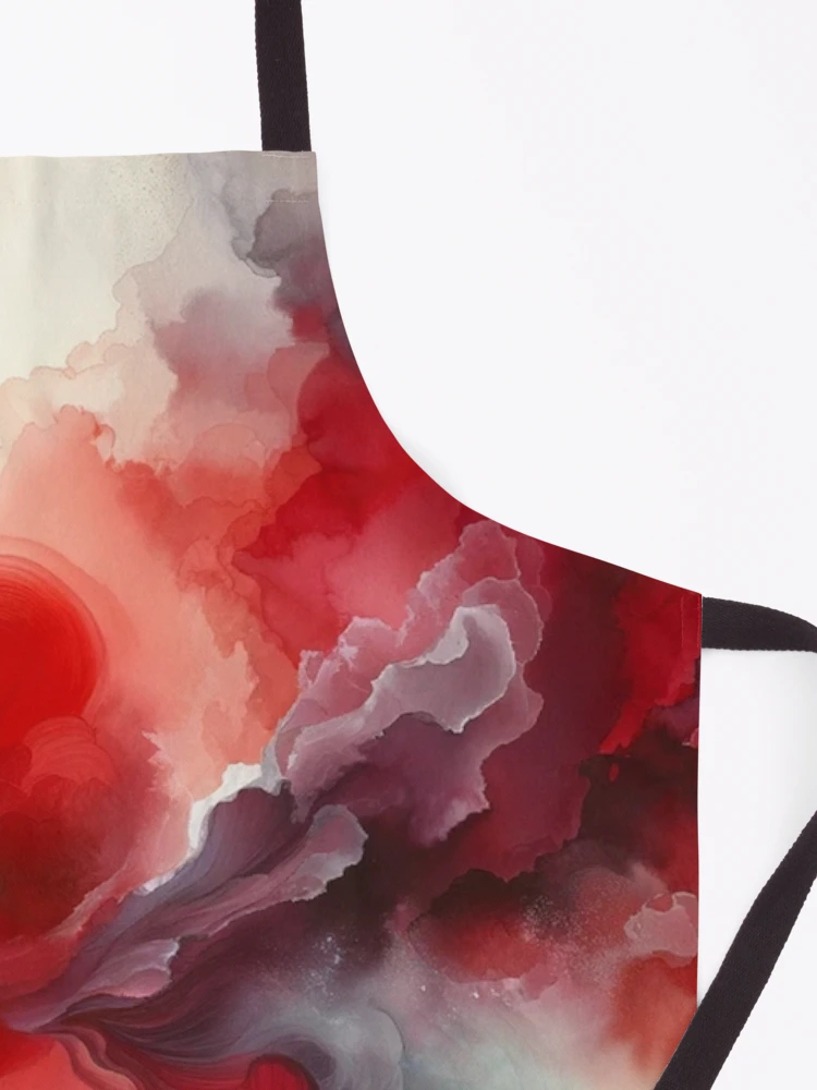 Thumbnail 3 of 6, Apron, Abstract Red designed and sold by CardsStudio.