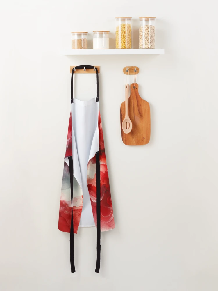 Thumbnail 2 of 6, Apron, Abstract Red designed and sold by CardsStudio.