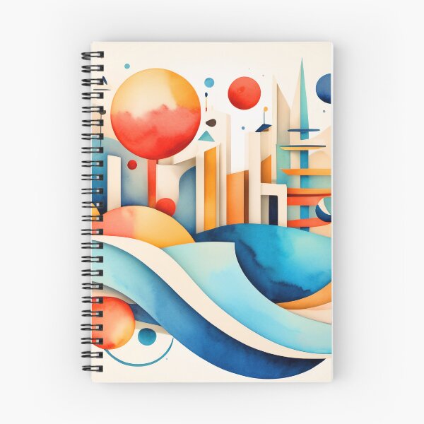 Item preview, Abstract Cityscape, modern geometric Bauhas Art designed and sold by PixelPunny.