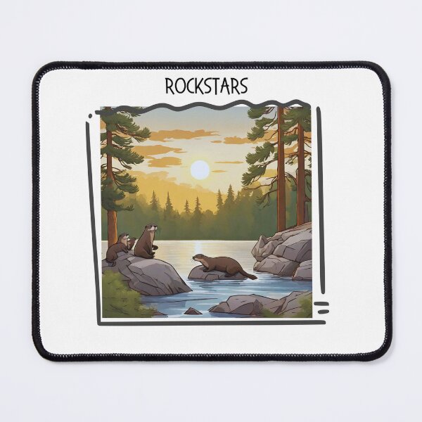 Item preview, Rockstars: Otters on the Rocks designed and sold by OtterLakeCo.