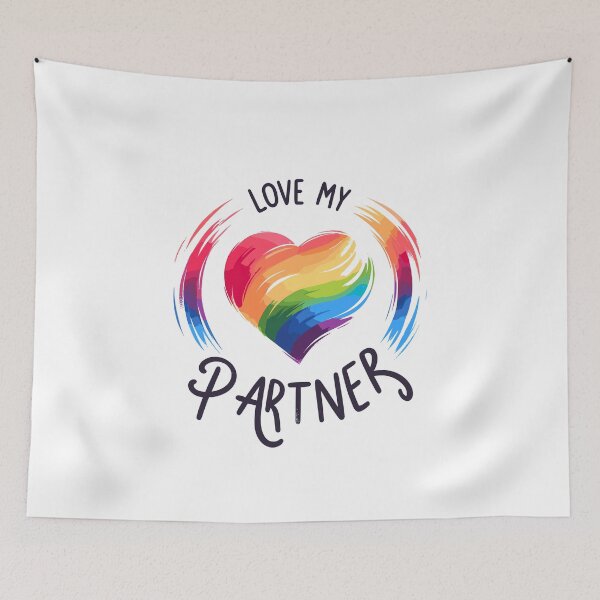 Item preview, Love My Partner Valentine designed and sold by Quirky Shirts.