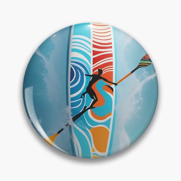 Item preview, Artistic composition with abstract water splash patterns around a paddle board designed and sold by IAmagineFR.