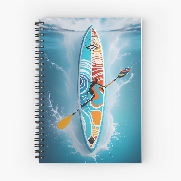 Item preview, Artistic composition with abstract water splash patterns around a paddle board designed and sold by IAmagineFR.