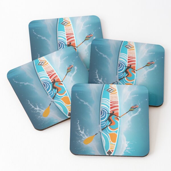 Item preview, Artistic composition with abstract water splash patterns around a paddle board designed and sold by IAmagineFR.