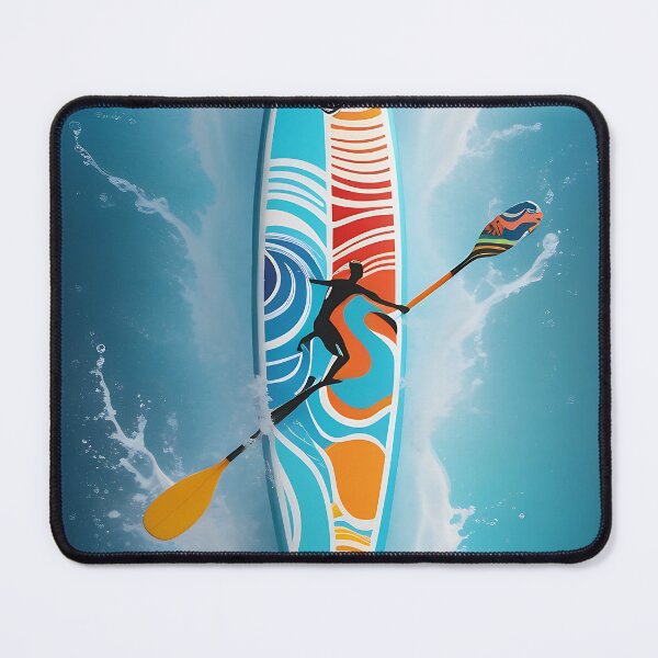 Item preview, Artistic composition with abstract water splash patterns around a paddle board designed and sold by IAmagineFR.