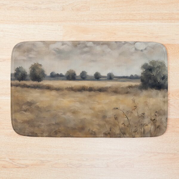 Item preview, Vintage Field with a Few Weeds and Trees, Antique Countryside designed and sold by Chicandcool.