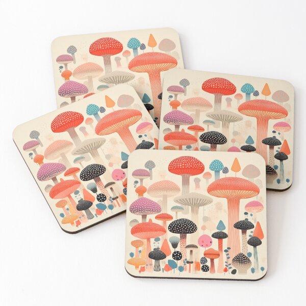 Item preview, Colorful Spotted Mushroom, Mushroom Lover, Botanical Fungi Plants designed and sold by Neika Shimm Designs.