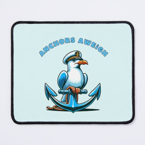 Item preview, seagull sitting on an anchor, anchors aweigh designed and sold by YuliaHulia.