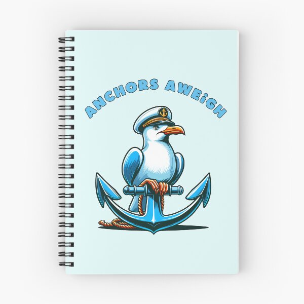 Item preview, seagull sitting on an anchor, anchors aweigh designed and sold by YuliaHulia.