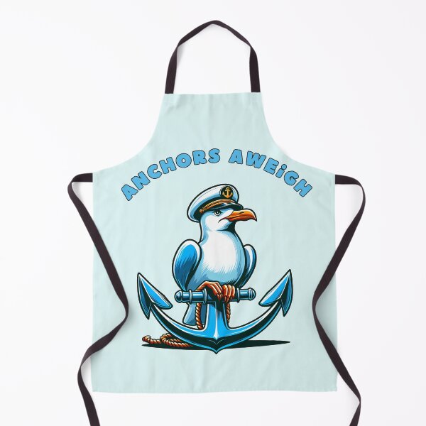Item preview, seagull sitting on an anchor, anchors aweigh designed and sold by YuliaHulia.