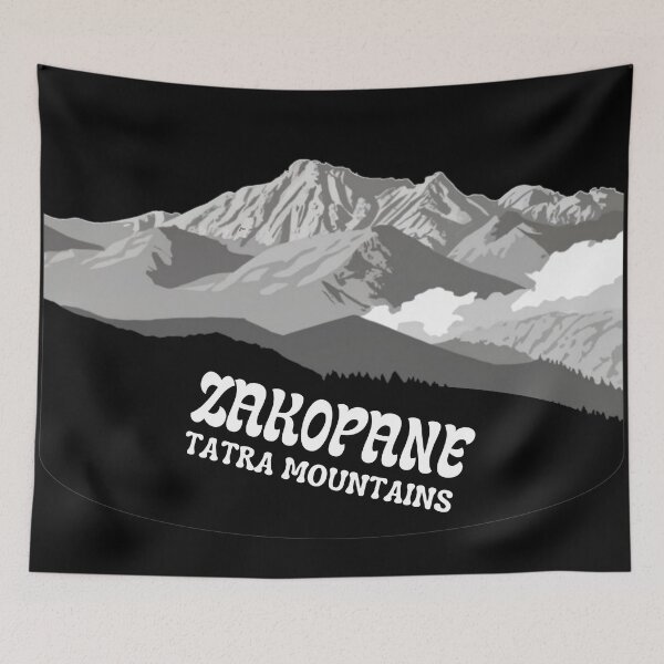 Item preview, Tatra Mountains Drawing Illustration Zakopane Poland designed and sold by aBITofMAGIC.