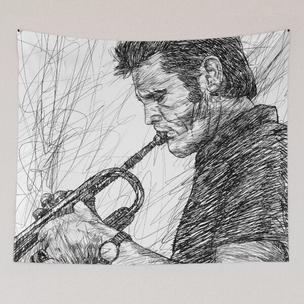 Item preview, CHET BAKER ink portrait .1 designed and sold by lautir.