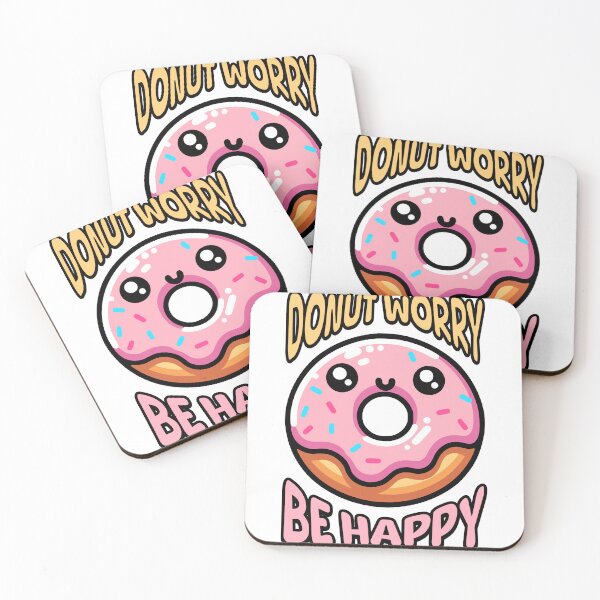 Item preview, Donut Worry Be Happy! Cute Donut Pun designed and sold by PMCreative.