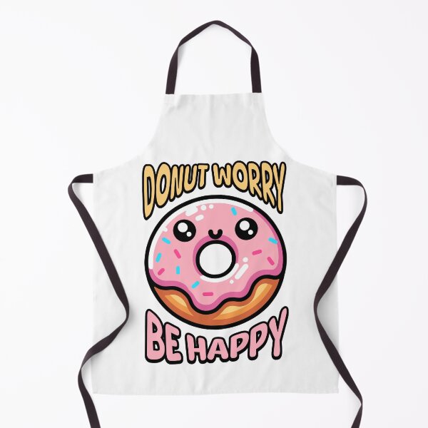 Item preview, Donut Worry Be Happy! Cute Donut Pun designed and sold by PMCreative.