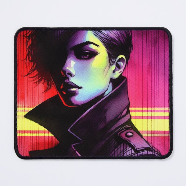 Item preview, Cyberpunk Neon Noir Girl in Coat designed and sold by RESToRAPTOR.