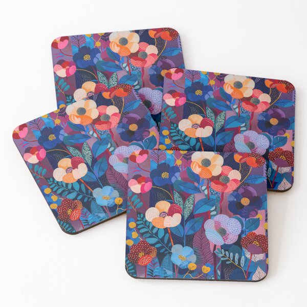 Item preview, Colorful Flowers and Leaves, Floral Print, Vibrant and Colorful Style designed and sold by celiacreatec.