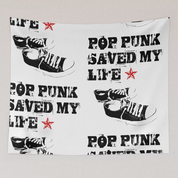 Item preview, pop punk saved my life! (black text version) designed and sold by gokartdesigns.