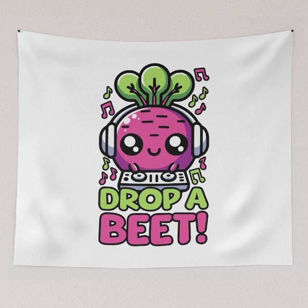 Item preview, Drop A Beet! Cute DJ Vegetable Pun designed and sold by PMCreative.