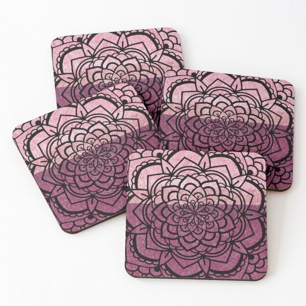 Item preview, Colorful Pink Gradient Mandala Flower designed and sold by LemonFun.
