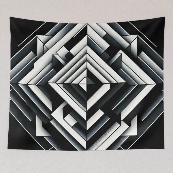 Item preview, Abstract Geometry in Black and White designed and sold by johnnycreidy.