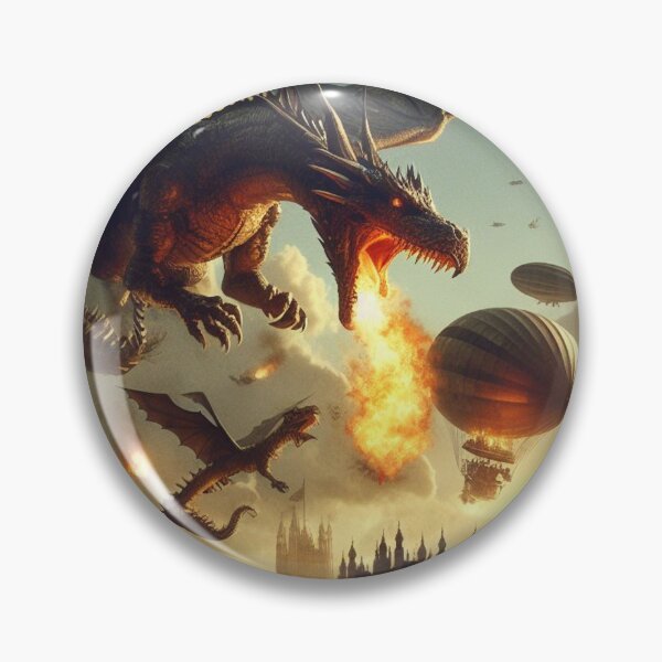 Item preview, Fiery Dragons over London designed and sold by Sybille-Yates.