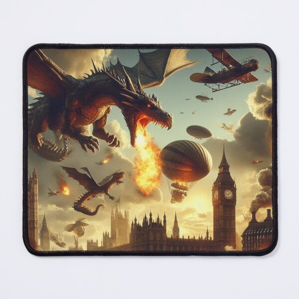 Item preview, Fiery Dragons over London designed and sold by Sybille-Yates.