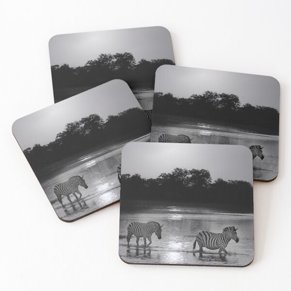 Item preview, A Zebra Sunset in Black and White, Portrait designed and sold by Kay Brewer.