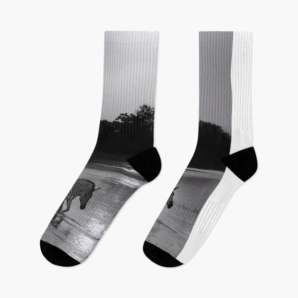 Item preview, A Zebra Sunset in Black and White, Portrait designed and sold by Kay Brewer.