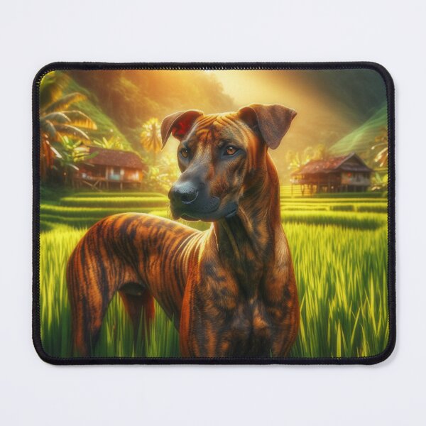 Item preview, Phu Quoc Ridgeback dog full image in grass designed and sold by CritterManiaUK.
