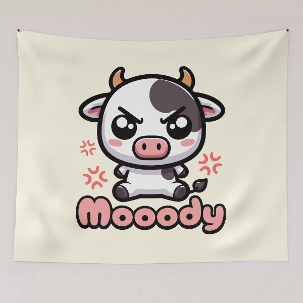 Item preview, I'm Mooody! Moody Cute Cow Pun designed and sold by PMCreative.