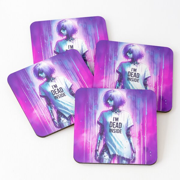 Item preview, Cyberpunk Neon Girl DEAD INSIDE designed and sold by RESToRAPTOR.