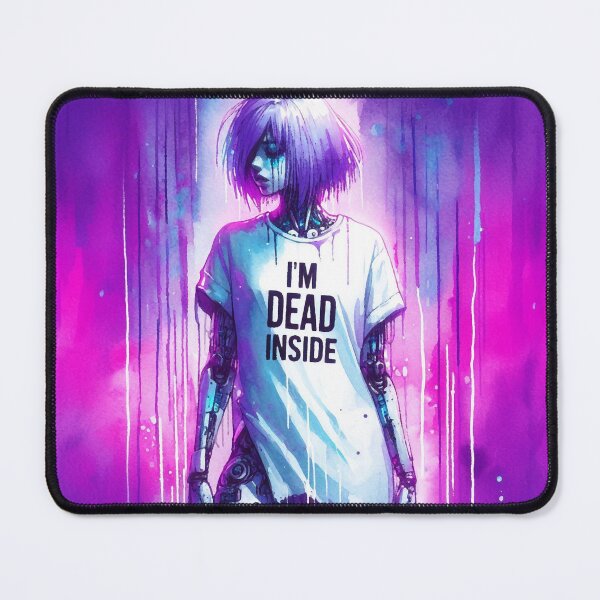 Item preview, Cyberpunk Neon Girl DEAD INSIDE designed and sold by RESToRAPTOR.