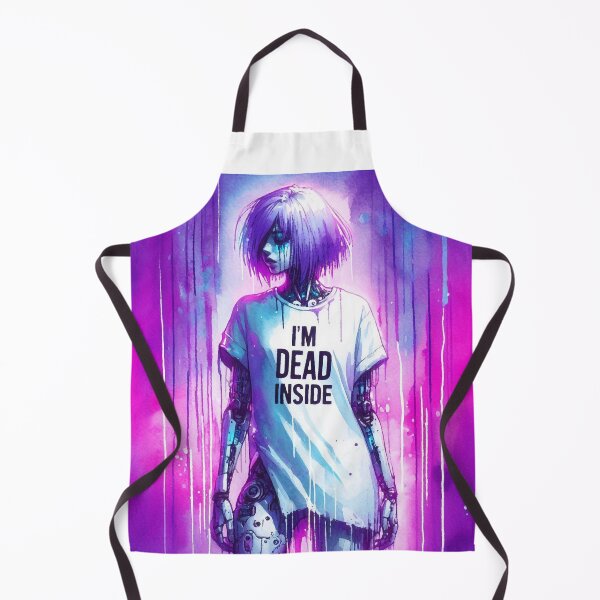 Item preview, Cyberpunk Neon Girl DEAD INSIDE designed and sold by RESToRAPTOR.