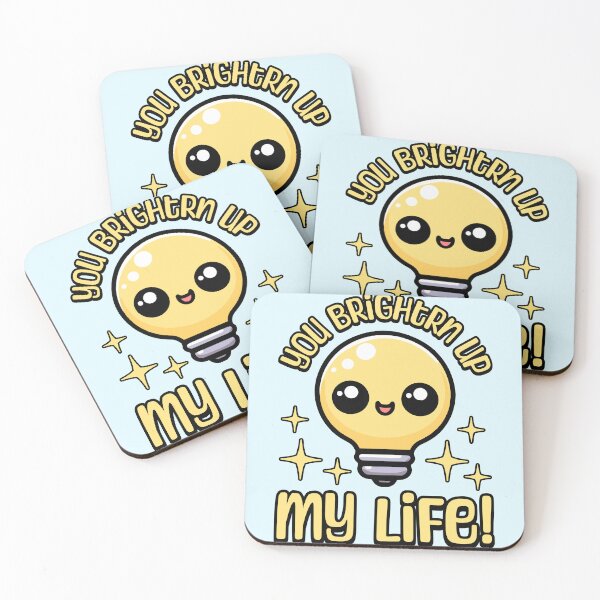 Item preview, You Brighten Up My Life! Cute Light Bulb Pun designed and sold by PMCreative.