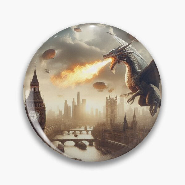 Item preview, Fiery Dragon over London designed and sold by Sybille-Yates.