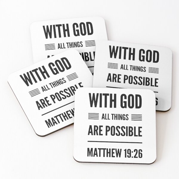 Item preview, Christian; Bible verse; Matthew 19:26 designed and sold by denissmartin2020 ..