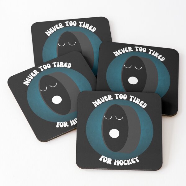 Item preview, Never too tired for hockey - Black Background Design designed and sold by TGAL2.