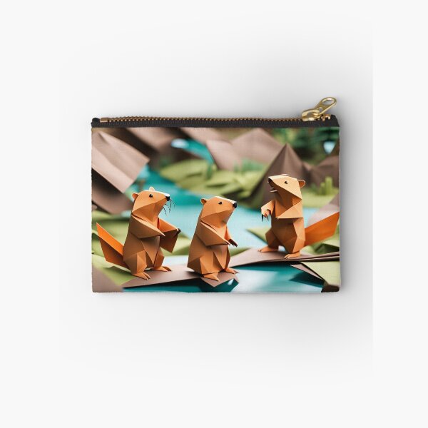 Item preview, Origami Art - Dams and Driftwood: Beavers at Play designed and sold by ArtfulFolds.